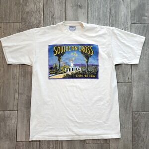 CSN Southern‎ Cross 1994 Tour Vintage S/S T-Shirt XL Vtg Crosby Stills & Nash